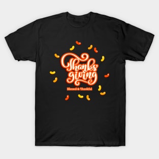 Happy Thanksgiving Blessed and Thankful T-Shirt